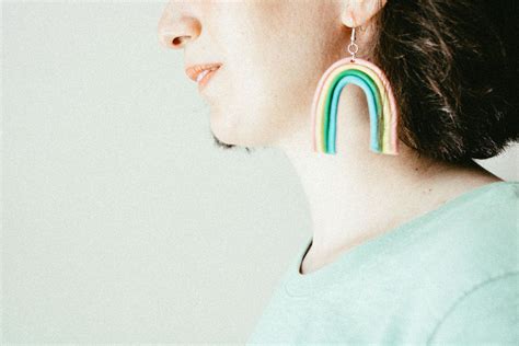 Diy Rainbow Clay Earrings Clay Earrings Rainbow Earrings Earrings