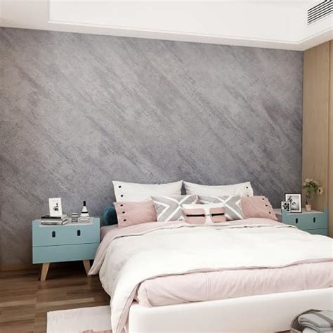 3yecao 16×354 Faux 3d Dark Grey Concrete Wallpaper Peel And Stick Thick Dark Gray Concrete