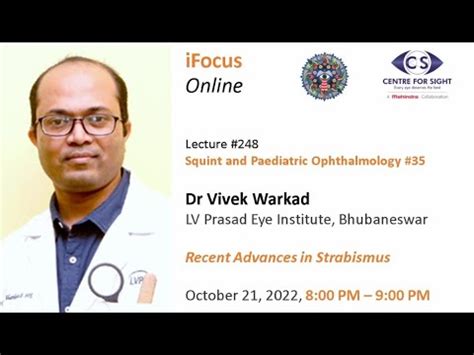 Lecture 248 Strabismus 35 Dr Vivek Warkad Recent Advances In