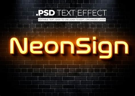 Premium PSD Neon Psd Text Effect Style