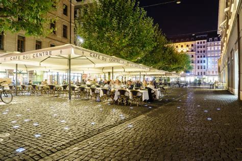 Coffee Shop In Geneva Switzerland Editorial Photo Image Of Exterior