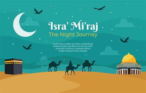 Isra Miraj The Night Journey Background 16066877 Vector Art at Vecteezy