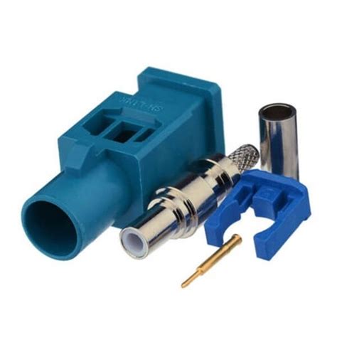 Fakra Z Connector Male Water Blue Crimp Solder Connector At Best Price