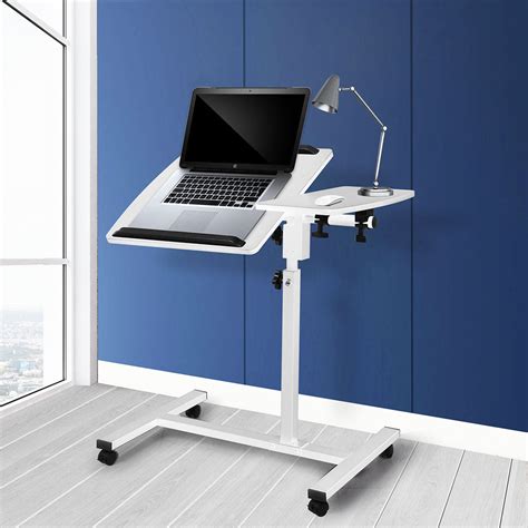 Mobile Laptop Desk Adjustable Computer Table Stand Office Study Bed