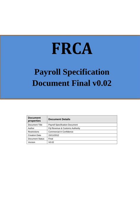 PDF FRCA Payroll Specification Document Final V0 02 Fiji Revenue