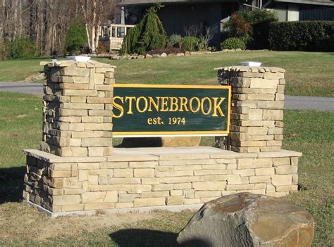 Stone sign for subdivision | Residential signs, Monument signs ...