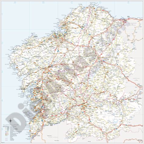 Galicia (galizia) spain autonomous community map