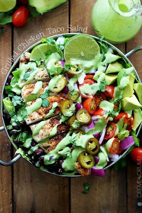 This Grilled Chicken Tacos Salad Is The Most Amazing Salad You\'ll Ever ...