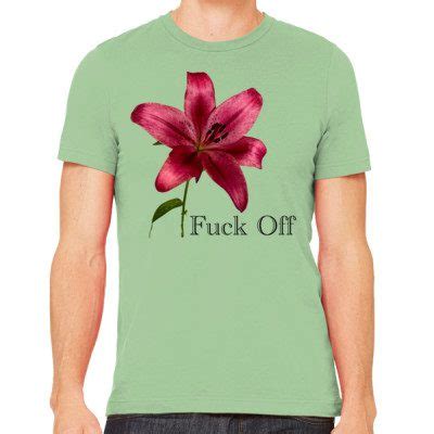 Red Flower Fuck Off T Shirt Flowers Fuck Off