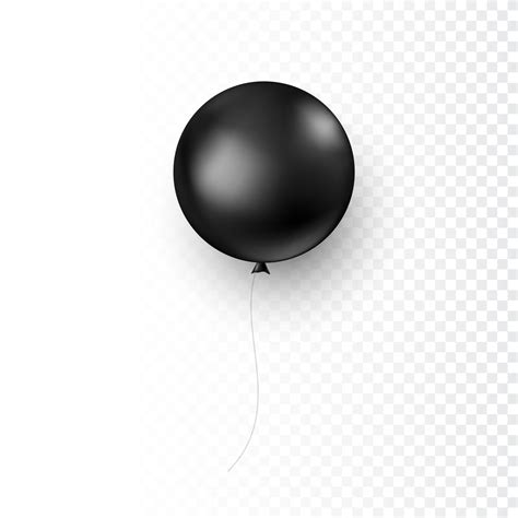 Circle black balloon. Decoration element for your design. Vector ...