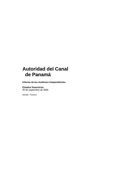 Pdf Autoridad Del Canal De Panamá · Utilidades Retenidas Ajuste Por