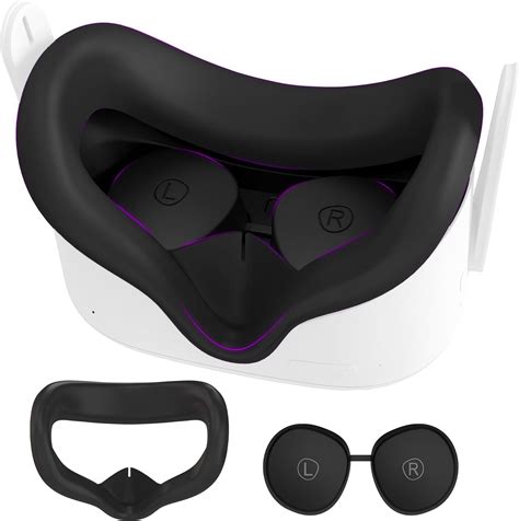 Amzdm Funda De Almohadilla Facial Para Oculus Quest Con Protectores