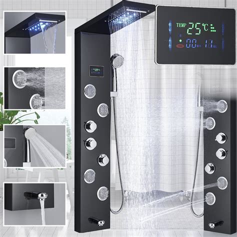 Zamery Shower Panel Stainless Steel Shower Tower System With LED