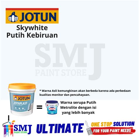 Jual Cat Tembok Jotun Jotaplast Std Putih Kebiruan Metrolite L