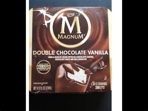 Reviewing Magnum Double Chocolate Vanilla Ice Cream Bar Youtube