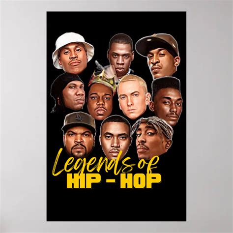 Legends Of Hip Hop Rap Illustration Poster Zazzle