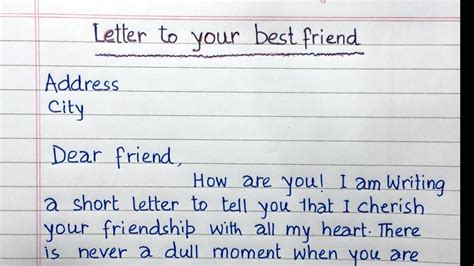 How To Write A Letter Your Friend At Jermaine Baxter Blog