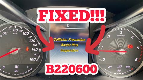 Mercedes Collision Prevention Assist Plus Inoperative B Fixed