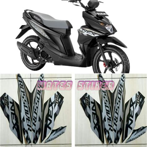 HITAM Striping Decal Pole Sticker Suzuki Nex Crossover 115 2021 Black