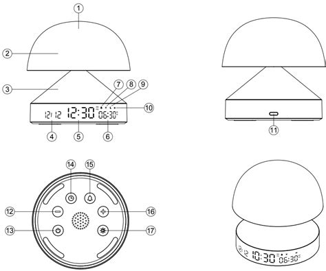 LEXON LR153 MINA SUNRISE Dawn Simulator Alarm Clock Instruction Manual