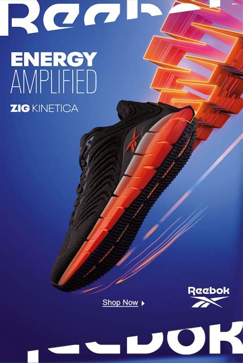 Reebok Zig Kinetica Shoe Poster Shoe Advertising Shoes Ads