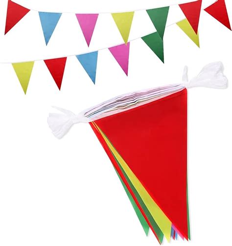 Bunting Banner 50m Multicolor Nylon Pennant Banners For Indoor Outdoor