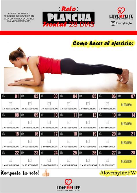 Reto Plancha Abdominal 30 Dias Más Ejercicios Ejercicios 47 Off