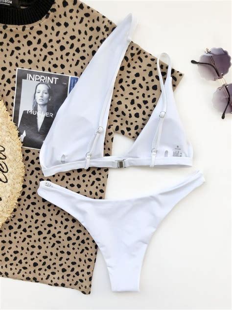 Pretty Swimsuits Two Piece Swimsuits Women Swimsuits High Cut Bikini Bikini Set High Neck