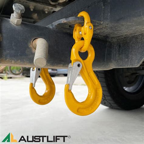 vehicle safety chain hook set mm trailer    tow asnzs