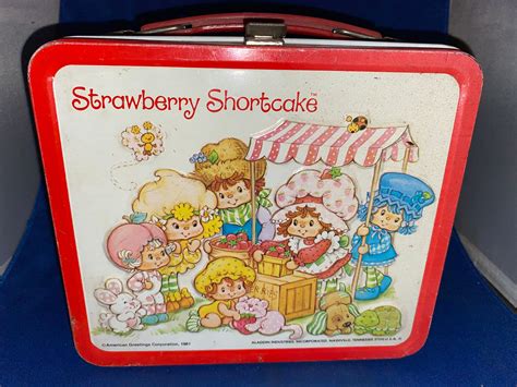 1981 Strawberry Shortcake Metal Lunchbox And Thermos By Etsy