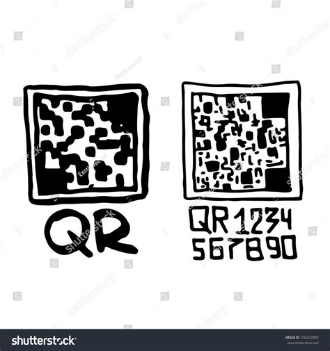 Hand Drawn Qr Codes Stock Vector (Royalty Free) 256202893 | Shutterstock