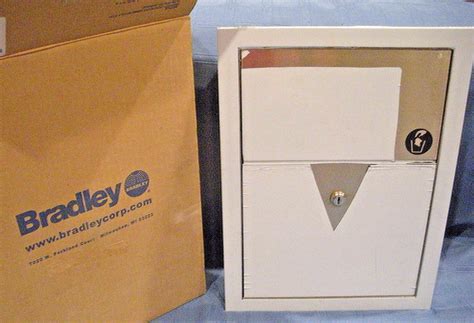 Lot Of 4 Bradley Napkin Disposal Kitchen Restroom Wkey Stainless