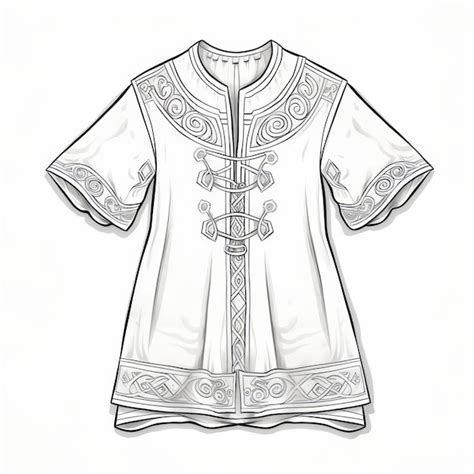 Premium Photo Ornate White Shirt A Fusion Of Celtic Art And