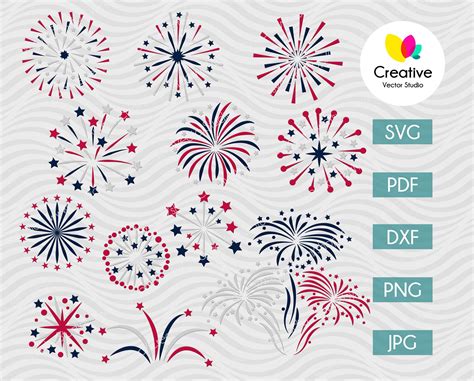 Th Of July Fireworks Svg Bundle Creative Vector Studio