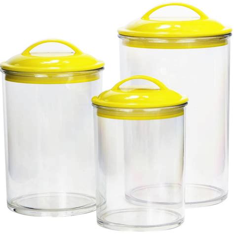 Yellow Acrylic Canister Set | Pom Pom Party Shop