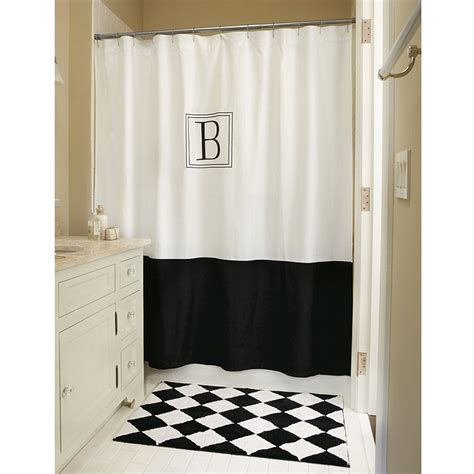 Monogrammed Classic Shower Curtain Ballard Designs