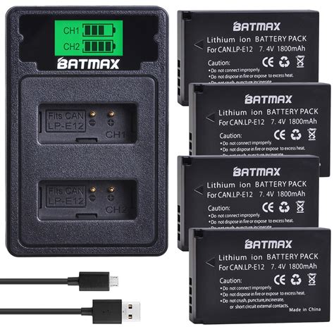 Batmax Lp E Lpe Camera Batterij Lcd Usb Dual Grandado