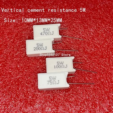 Pcs W Vertical Cement Resistance K Ohm R R R