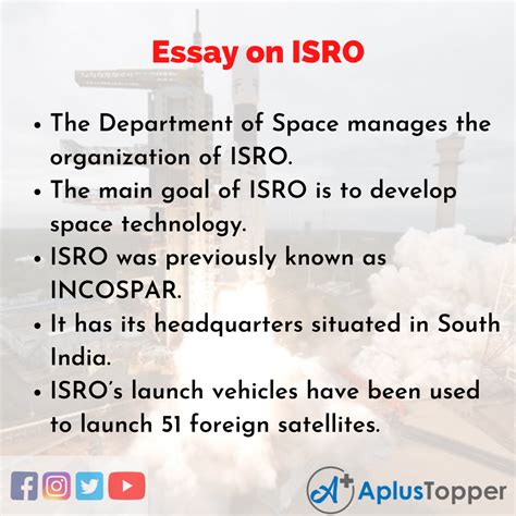 Essay on ISRO | ISRO Essay for Students and Children in English - A ...