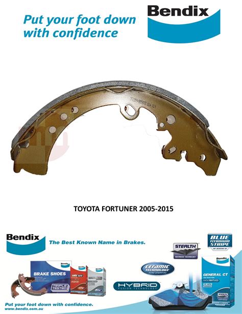 BENDIX BRAKE SHOE For TOYOTA FORTUNER 2005 2015 REAR ORIGINAL DS2809