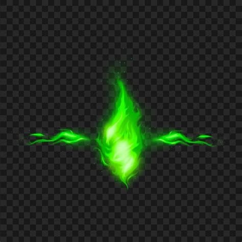 Green Fire Flame Aura Effect HD PNG Citypng