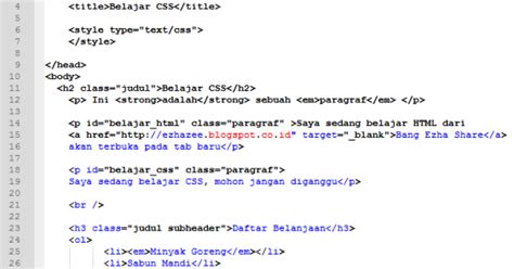 Bang Ezha Sharing Tutorial Belajar Css Part Cara Penggunaan