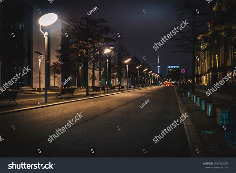 long empty city street  people stock photo  shutterstock
