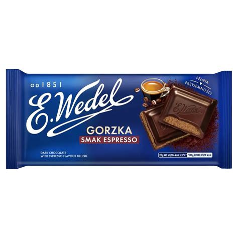 E Wedel Czekolada gorzka smak espresso 100 g Zakupy online z dostawą