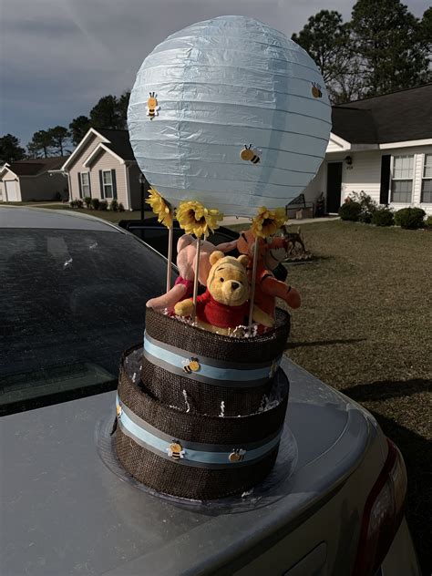 Winnie The Pooh Hot Air Balloon Diaper Cake