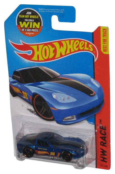 Hot Wheels Showdown HW Race 2013 Blue C6 Corvette Car 131 250 Walmart
