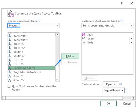 Quick Access Toolbar In Excel How To Customize Move And Reset