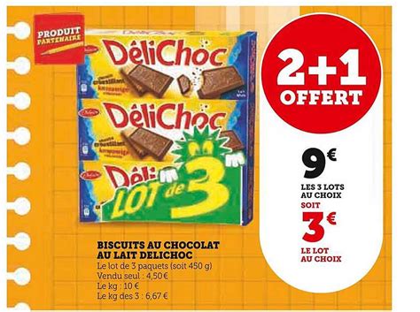 Promo Biscuits Au Chocolat Au Lait Délichoc chez U Express iCatalogue fr