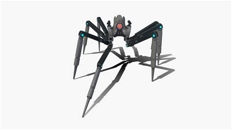 Artstation Spider Bot V3 Rigged And Animated Game Assets