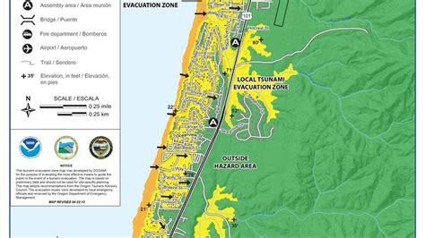 Oregon Coast Tsunami Map